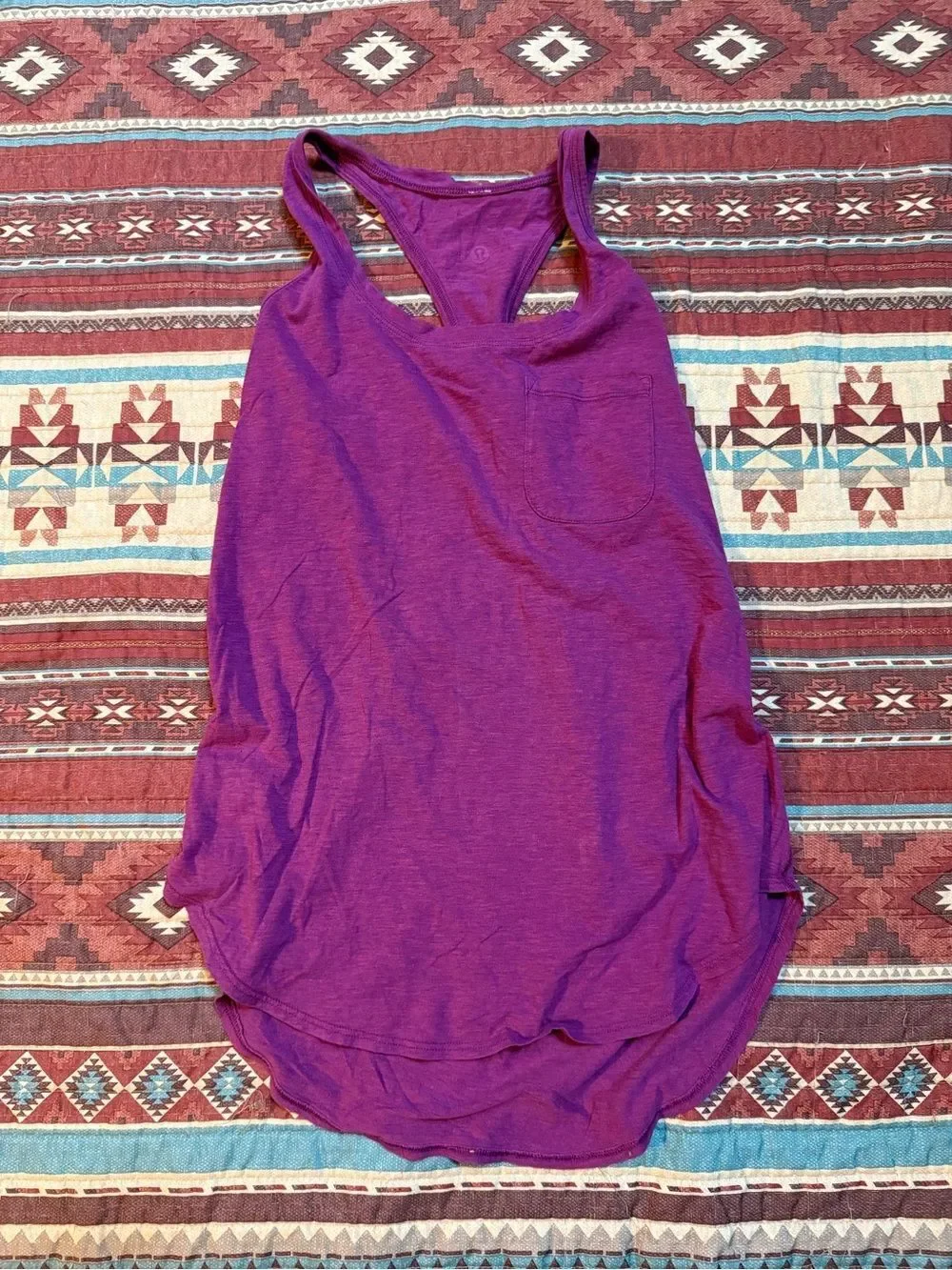 Lululemon Purple Racerback Tank with Pocket size 6